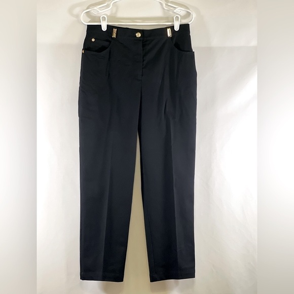 St. John Pants - ST. JOHN size 8 black Pants straight leg classic designer ankle length …